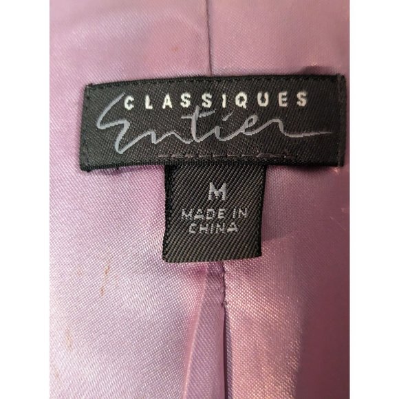 Classiques Entier Officewear Feminine Pink Tweed Cotton Blend Women's Blazer Med - Picture 6 of 8